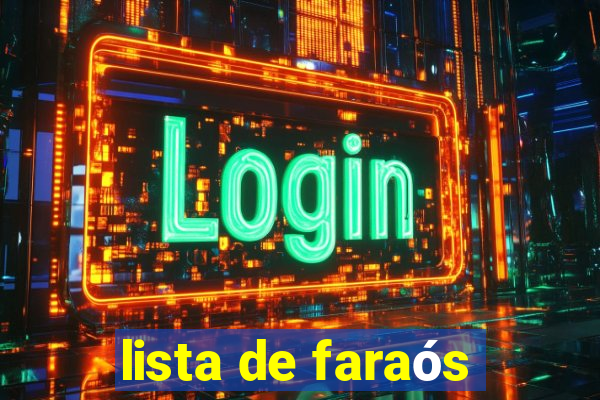 lista de faraós